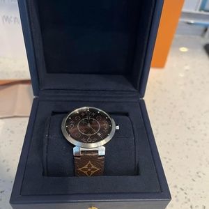 Louis Vuitton Tambour Slim Monogram Macassar 39